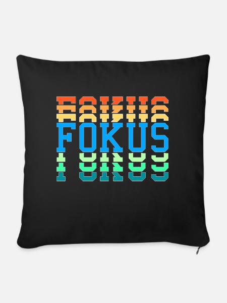 Fokus - Sofakissenbezug 45 x 45 cm - Schwarz