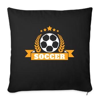 Fußball Soccer - Sofa pillowcase 17,3'' x 17,3'' (45 x 45 cm) - black - Front