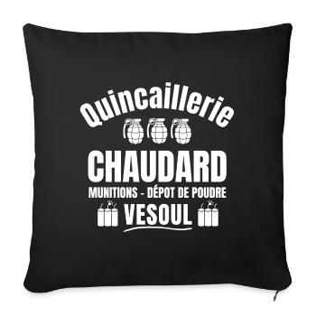 septième compagnie, film culte, chaudard - Housse de coussin décorative 45 x 45 cm - noir - Devant