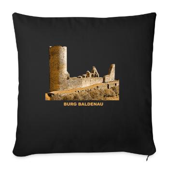Baldenau Mosbach Castle Ruin Hundsrück Rhineland - Sofa pillowcase 17,3'' x 17,3'' (45 x 45 cm) - black - Front