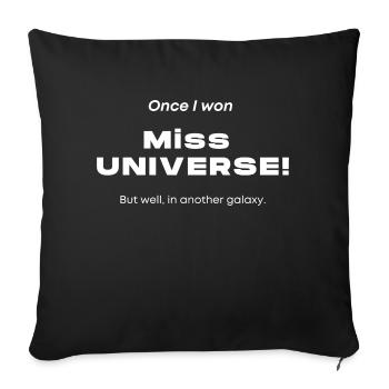 Miss Universe english - Sofakissenbezug 45 x 45 cm - Schwarz - Vorne