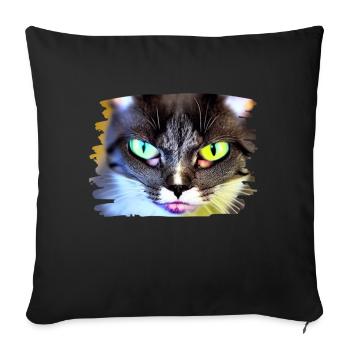 Cracy cat 2 - Sofakissenbezug 45 x 45 cm - Schwarz - Vorne
