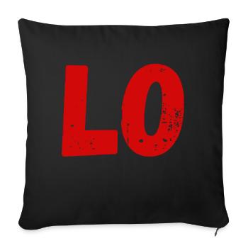 Liebe passendes T-Shirt Paar - Sofakissenbezug 45 x 45 cm - Schwarz - Vorne