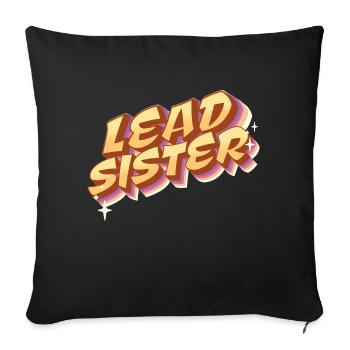 Lead Sister - You play the 1st violin - Sofa pillowcase 17,3'' x 17,3'' (45 x 45 cm) - black - Front