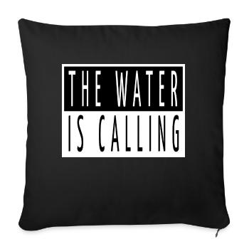 citation drôle Cyclisme Nageur Tshirts Natation Vélo Course - Housse de coussin décorative 45 x 45 cm - noir - Devant