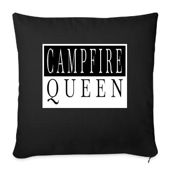 Humor Camping Out Breakfast Gift Idea Tent - Sofa pillowcase 17,3'' x 17,3'' (45 x 45 cm) - black - Front