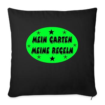 Garten - Sofakissenbezug 45 x 45 cm - Schwarz - Vorne