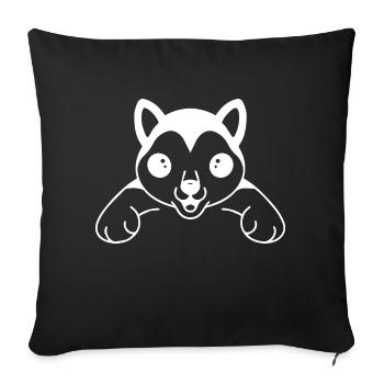 CHIEN CHAT ANIMAL DE COMPAGNIE - Housse de coussin décorative 45 x 45 cm - noir - Devant
