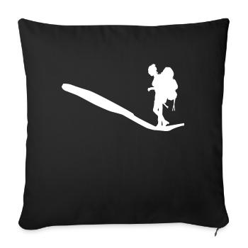 Adventure Travel Hiking Mountain - Sofa pillowcase 17,3'' x 17,3'' (45 x 45 cm) - black - Front