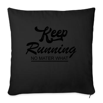 Marathon Triathlon Running Jogging Biking Cycling - Sofa pillowcase 17,3'' x 17,3'' (45 x 45 cm) - black - Front