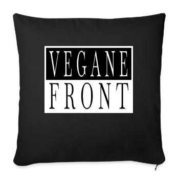 fleischloses essen veganes essen pro vegan veganer - Sofakissenbezug 45 x 45 cm - Schwarz - Vorne