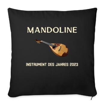 Instrument des Jahres 2023 - Mandoline - Sofakissenbezug 45 x 45 cm - Schwarz - Vorne