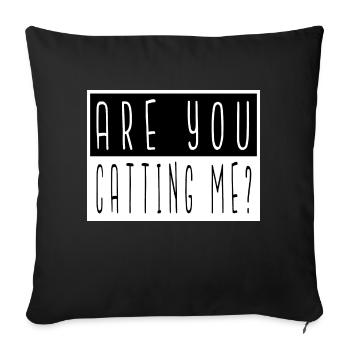 Black Avocados Cats Happy Awesome Cat Face Tshirts - Sofa pillowcase 17,3'' x 17,3'' (45 x 45 cm) - black - Front