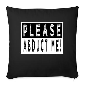 happy aliens animation present alien lover animal - Sofa pillowcase 17,3'' x 17,3'' (45 x 45 cm) - black - Front