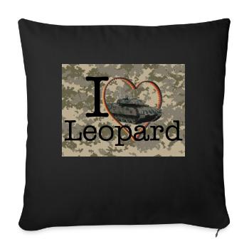 Leo - Sofa pillowcase 17,3'' x 17,3'' (45 x 45 cm) - black - Front
