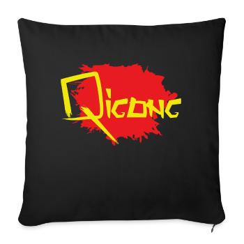 Qigong Splash - Sofa pillowcase 17,3'' x 17,3'' (45 x 45 cm) - black - Front
