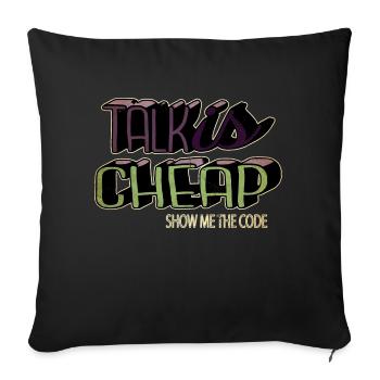 funny quote computer humour pc father - Sofakissenbezug 45 x 45 cm - Schwarz - Vorne