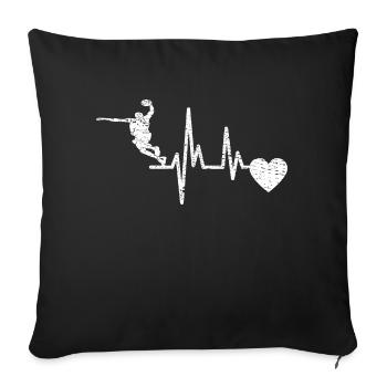 Basket-ball Équipe de basket-ball Basketteur - Housse de coussin décorative 45 x 45 cm - noir - Devant