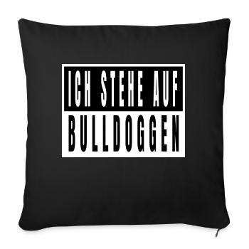 welpe doggie hundehalter haustier cool spaß - Sofakissenbezug 45 x 45 cm - Schwarz - Vorne