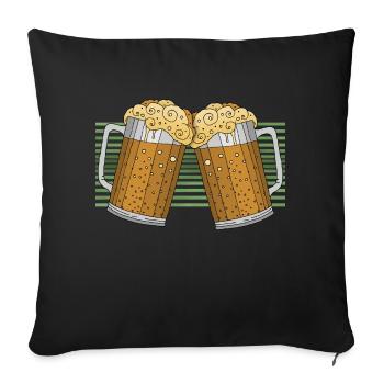 Pints - Sofa pillowcase 17,3'' x 17,3'' (45 x 45 cm) - black - Front