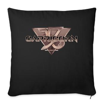 astro capricorne - Housse de coussin décorative 45 x 45 cm - noir - Devant