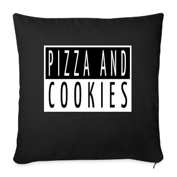 delicious bday chef funny tshirts cookies green - Sofa pillowcase 17,3'' x 17,3'' (45 x 45 cm) - black - Front