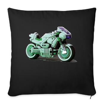 Vélo du futur pour les motards et les motards - Housse de coussin décorative 45 x 45 cm - noir - Devant