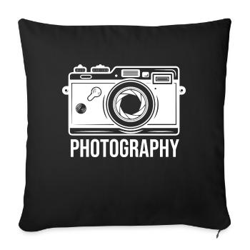 Funny Photographer Gift Photography - Sofa pillowcase 17,3'' x 17,3'' (45 x 45 cm) - black - Front
