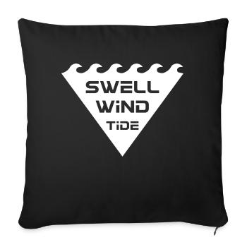 Surfing Surfboard Surfer Geschenkidee - Sofakissenbezug 45 x 45 cm - Schwarz - Vorne