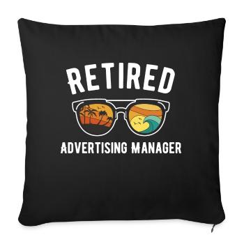 Sunglasses for the beach to relax and - Sofa pillowcase 17,3'' x 17,3'' (45 x 45 cm) - black - Front