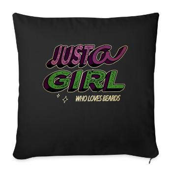 bday antiviral facical hair present - Sofa pillowcase 17,3'' x 17,3'' (45 x 45 cm) - black - Front