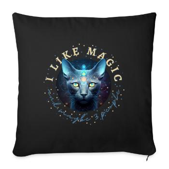 I Like Magic And Maybe 3 People - Housse de coussin décorative 45 x 45 cm - noir - Devant