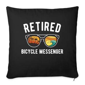 Beach cruiser messenger bag for retirees - Sofa pillowcase 17,3'' x 17,3'' (45 x 45 cm) - black - Front