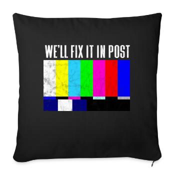 We'll fix it in post - Sofa pillowcase 17,3'' x 17,3'' (45 x 45 cm) - black - Front