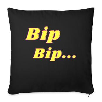 Bip Bip - Des designs amusants et originaux - Housse de coussin décorative 45 x 45 cm - noir - Devant
