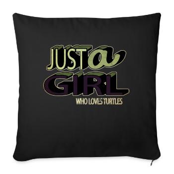awesome birthday green tribal turtle earth - Sofa pillowcase 17,3'' x 17,3'' (45 x 45 cm) - black - Front
