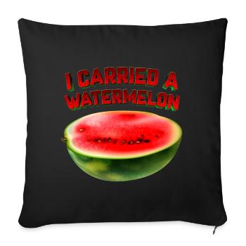 I Carried A Watermelon - Sofa pillowcase 17,3'' x 17,3'' (45 x 45 cm) - black - Front