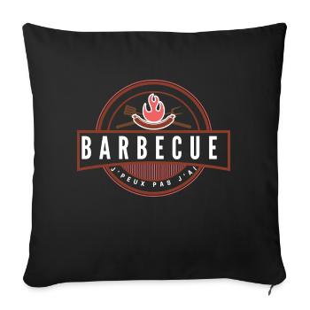 Je peux pas j'ai barbecue - Housse de coussin décorative 45 x 45 cm - noir - Devant