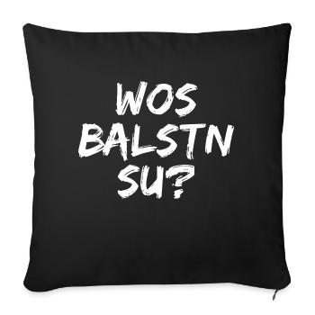 Erzgebirge Glotzen Starren lustig1 - Sofakissenbezug 45 x 45 cm - Schwarz - Vorne