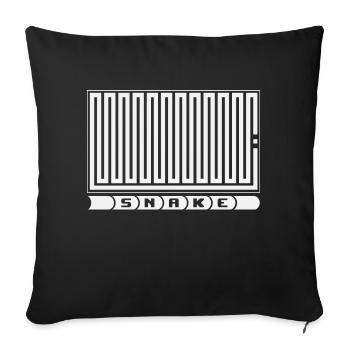 Snake - Jeu rétro - Housse de coussin décorative 45 x 45 cm - noir - Devant