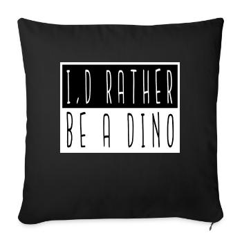 Angry Face Boys Bicycle Ride Old Chrome Dino Dino - Sofa pillowcase 17,3'' x 17,3'' (45 x 45 cm) - black - Front