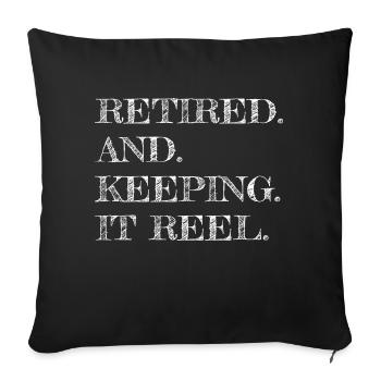 Sea Fun Cadeau Funny Pêche Drôle Citation Heureux - Housse de coussin décorative 45 x 45 cm - noir - Devant