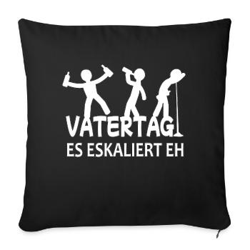 Vatertag Vater Papa Kumpels Feiern Bier Alkohol - Sofakissenbezug 45 x 45 cm - Schwarz - Vorne