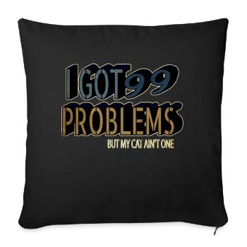 Idée cadeau Guenon Funny Pet Black Cat Owner - Housse de coussin décorative 45 x 45 cm - noir - Devant