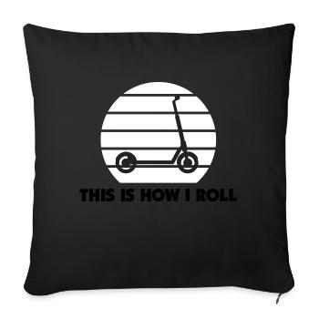 E-Scooter Roller Scooter - Housse de coussin décorative 45 x 45 cm - noir - Devant