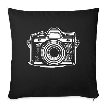 Photographer Photography Photography Camera - Sofa pillowcase 17,3'' x 17,3'' (45 x 45 cm) - black - Front