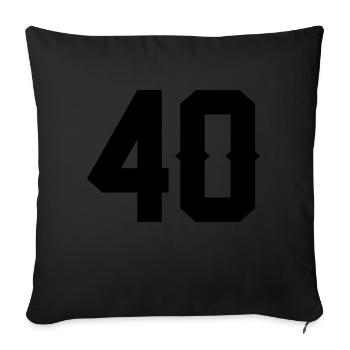 40 - Sofa pillowcase 17,3'' x 17,3'' (45 x 45 cm) - black - Front