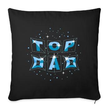 top dad dynamic blue - Sofakissenbezug 45 x 45 cm - Schwarz - Vorne