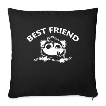 Dog Hund - Sofa pillowcase 17,3'' x 17,3'' (45 x 45 cm) - black - Front