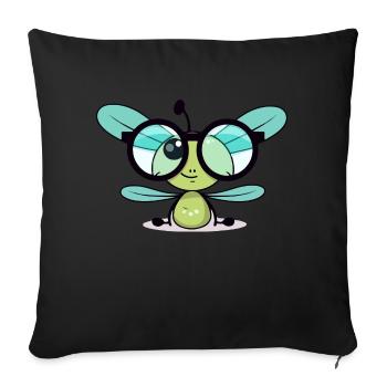 Dolli libbelule - Sofa pillowcase 17,3'' x 17,3'' (45 x 45 cm) - black - Front